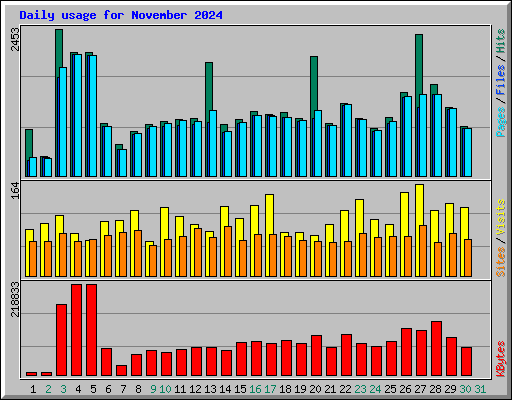 Daily usage for November 2024