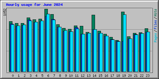 Hourly usage for June 2024