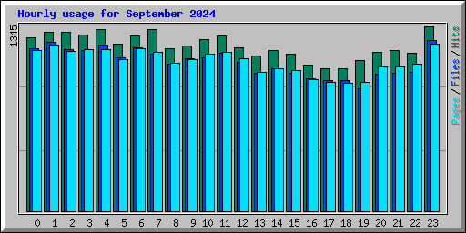 Hourly usage for September 2024