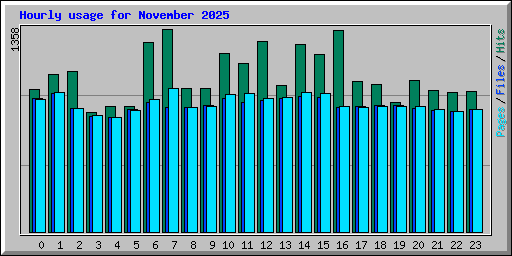 Hourly usage for November 2025