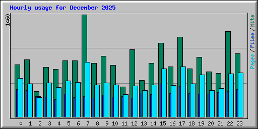 Hourly usage for December 2025