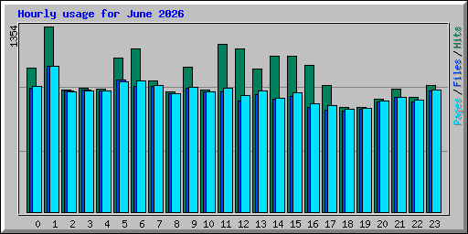 Hourly usage for June 2026