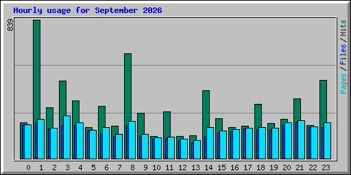 Hourly usage for September 2026